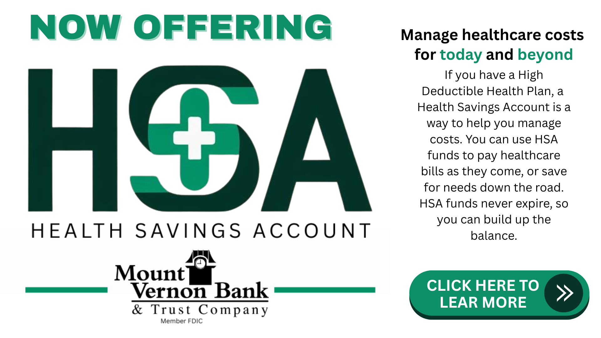 Now offering a Health Savings Account